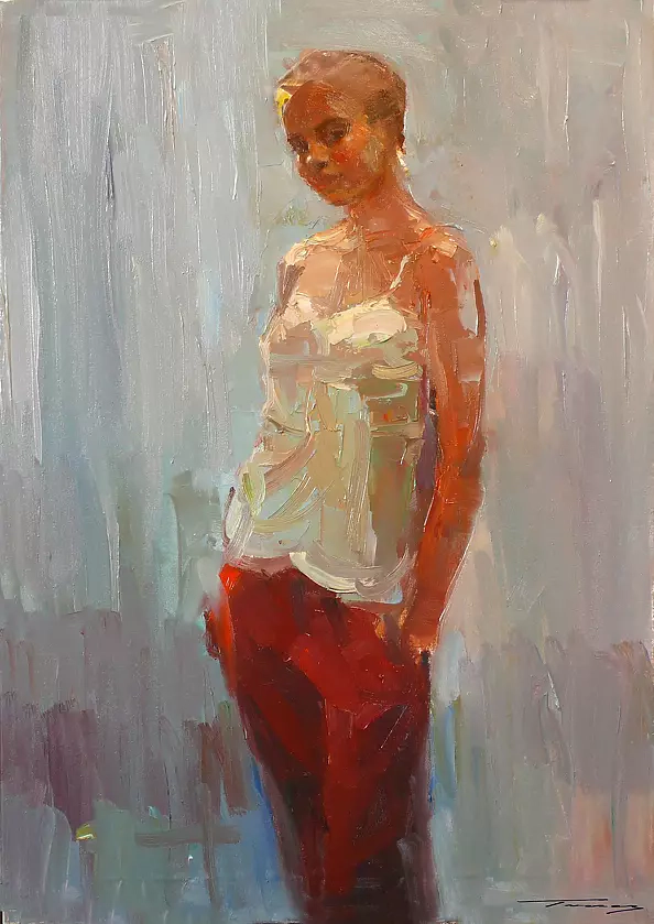 Krzysztof Tracz - Girl in red pants