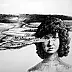 Grzegorz Ziółkowski, Girl in the landscape, Ink - paper, 51 x 31