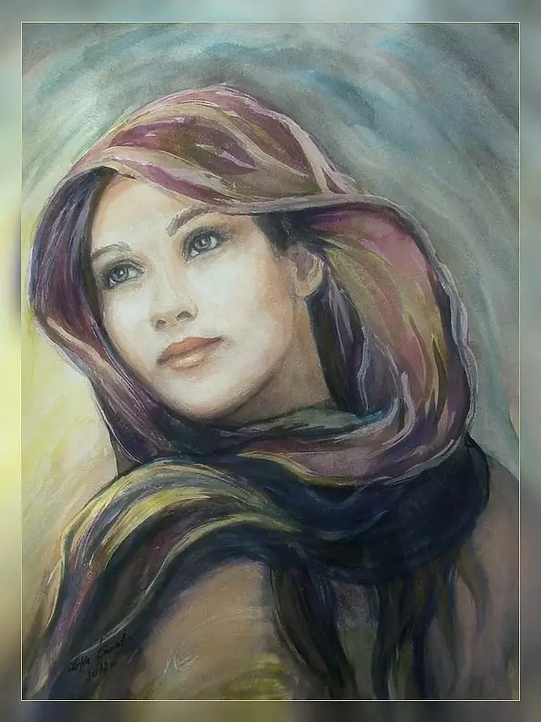Zofia Świat - The girl in scarf