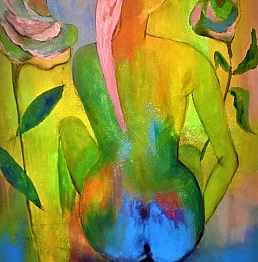 Alicja Wysocka - Girl among flowers