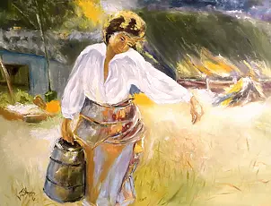 Jolanta Steppun - Dziewczyna z dzbanem wg A. Kędzierskiego