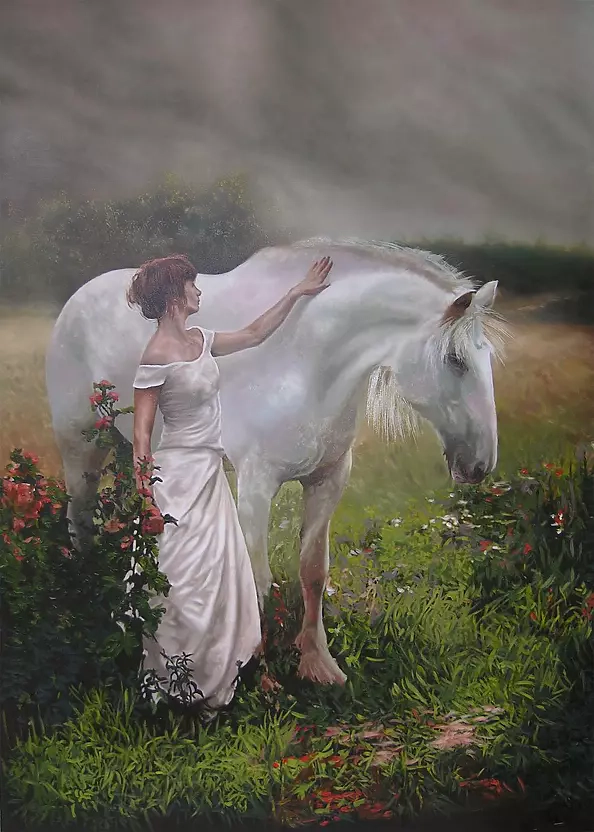 Jacek Łoziński - Girl with horse