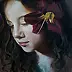 Katarzyna Piotrowska Lass - Mädchen mit einer Blume im Haar (Porträt Töchter)