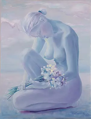 Urszula Nieborak - Girl with narcissus