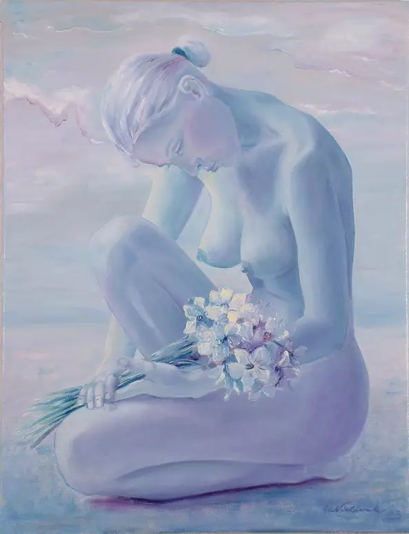 Urszula Nieborak - Girl with narcissus