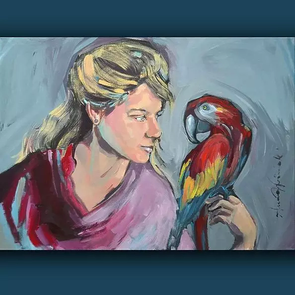 Anna Woźniak - Dziewczyna z papugą