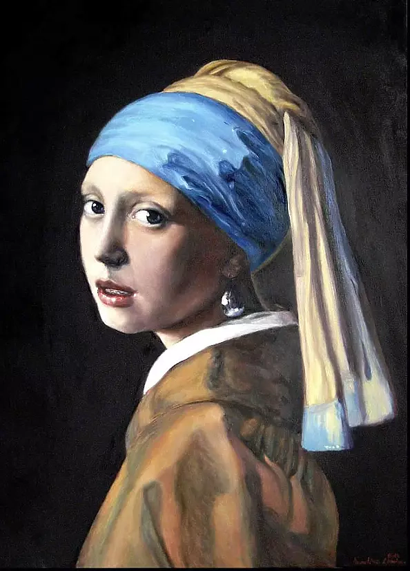 Angela Łambov - Ragazza con una perla