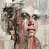 Dariusz Grajek, Girl with a pearl...., Acrylic painting, Oil painting - canvas, 80 x 80