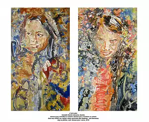 Eryk Maler - Girl with heart - diptych, 2018