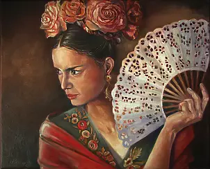 Małgorzata Wójtowicz Cichoń - Girl with a Fan