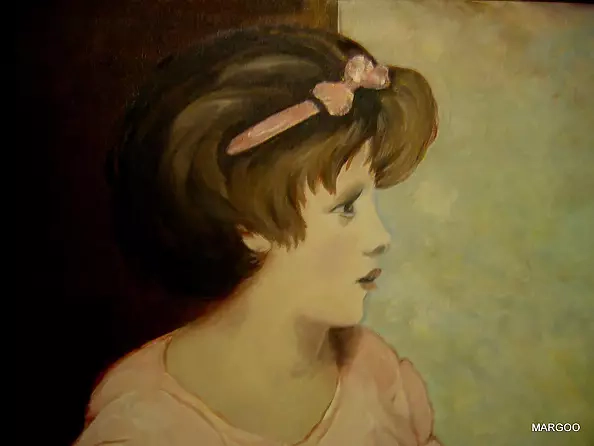 Małgorzata Grzechnik - Dziewczynka siedząca na progu.