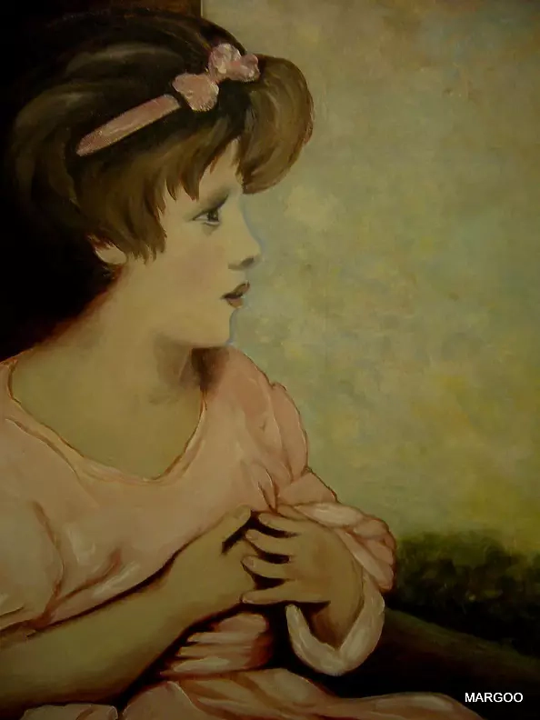 Małgorzata Grzechnik - Dziewczynka siedząca na progu.