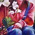 Barbara Gulbinowicz, Ragazza con gli anemoni, Quadro a olio - tela, 60 x 75