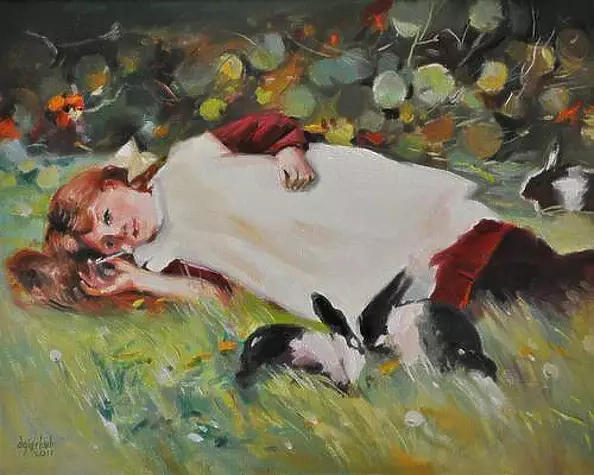 Damian Gierlach - Dziewczynka z królikami