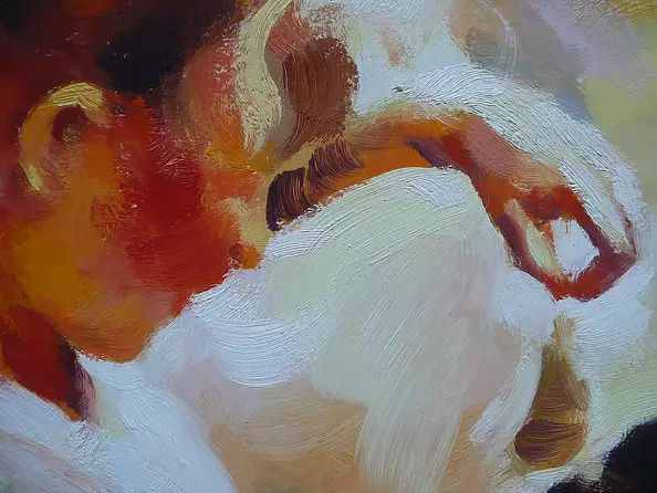 Barbara Gulbinowicz - Dziewczynka z pieskiem na ścieżce