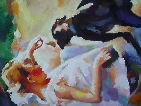 Barbara Gulbinowicz - Dziewczynka z pieskiem na ścieżce