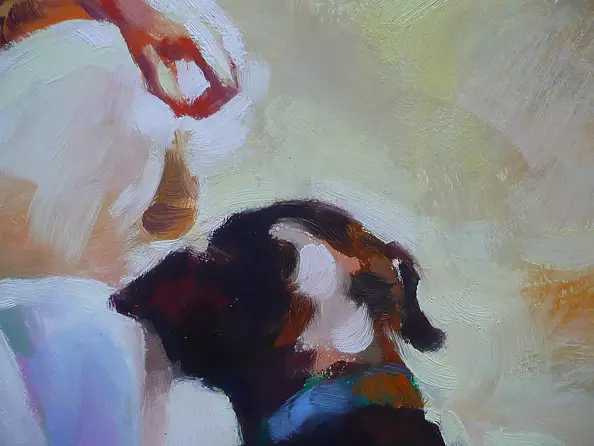 Barbara Gulbinowicz - Dziewczynka z pieskiem na ścieżce