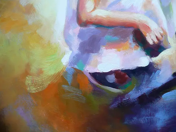 Barbara Gulbinowicz - Dziewczynka z pieskiem na ścieżce