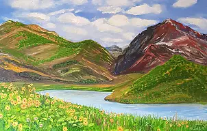 Jadwiga Rudnicka - Wild meadow under the mountains