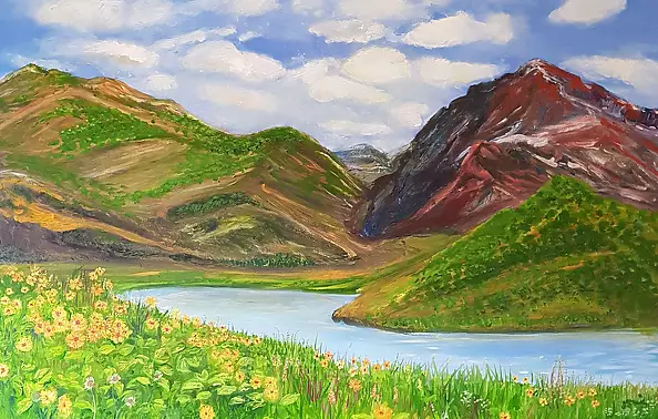 Jadwiga Rudnicka - Wild meadow under the mountains