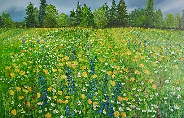 Jadwiga Rudnicka - Dzika łąka z mleczami