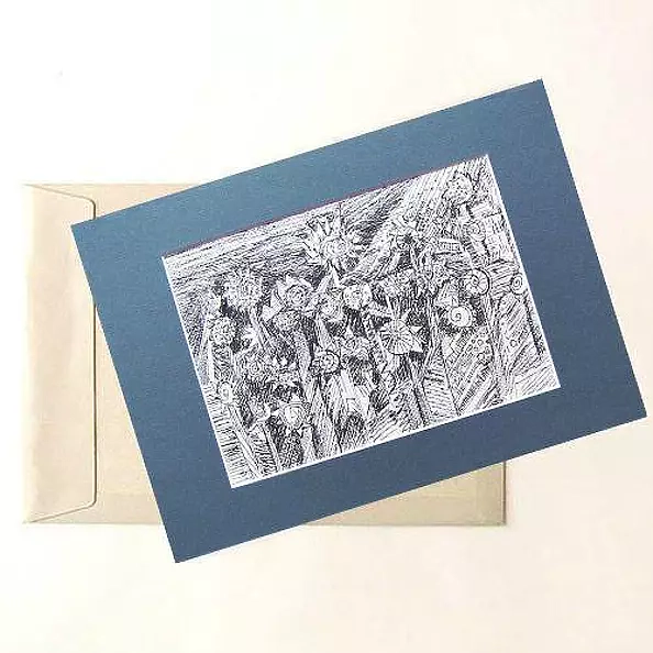 Anna Skowronek - Dziki ogród - czarno biały rysunek, oryginał,unikat