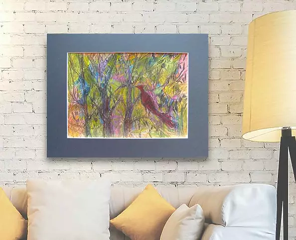 Anna Skowronek - Dziki ogród nr 3 - kolorowy rysunek