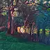 Wojciech Pater, Luoghi selvaggi IV - Crepuscolo nella foresta, Quadro a olio - pannello, 60 x 40