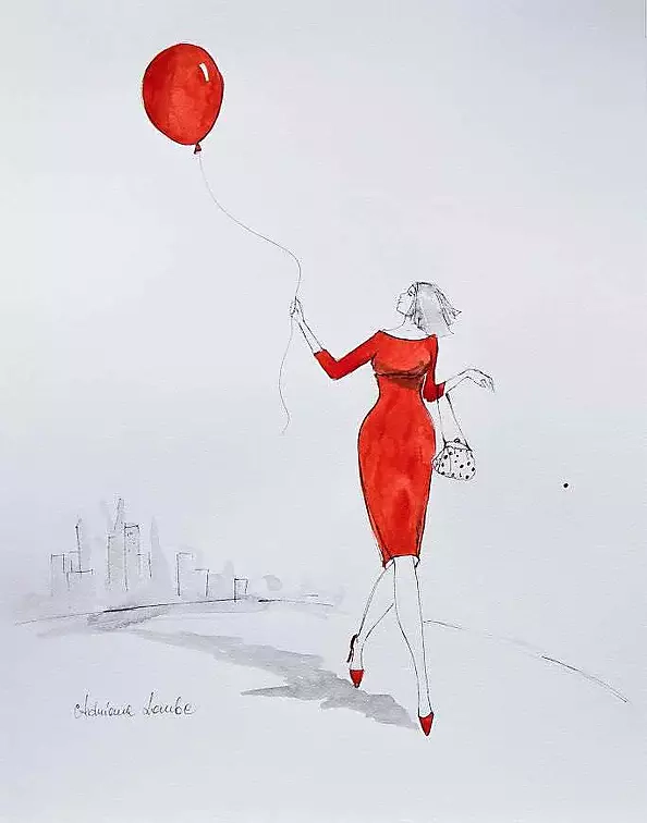 Adriana Laube - Today a red balloon leads me