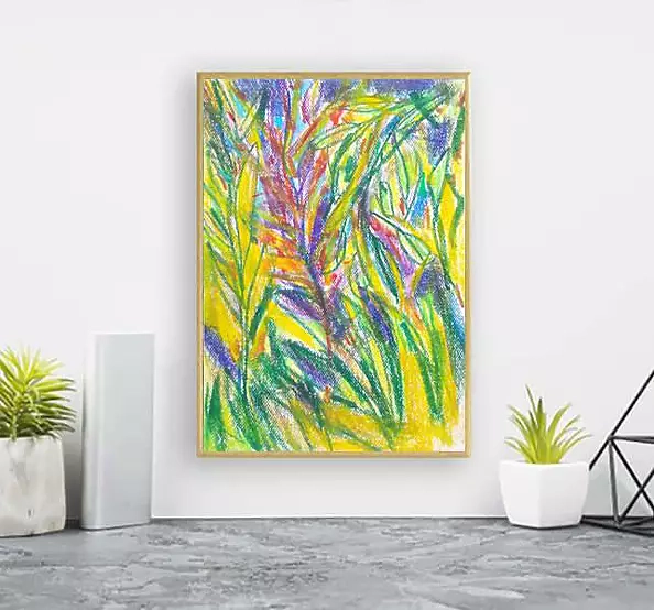 Anna Skowronek - Dżungla - kolorowy rysunek