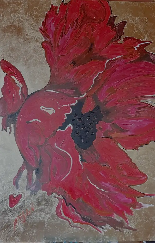 Alicja Walczak, ENERGIA DA PAPAVERO, Altro - tela, 100 x 150
