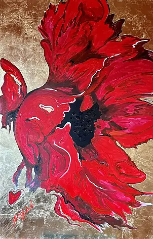 Alicja Walczak, ÉNERGIE DU COQUILLE, Autres - toile, 100 x 150