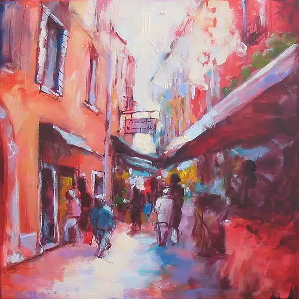 Renata Domagalska - Uliczka wczesnym wieczorem