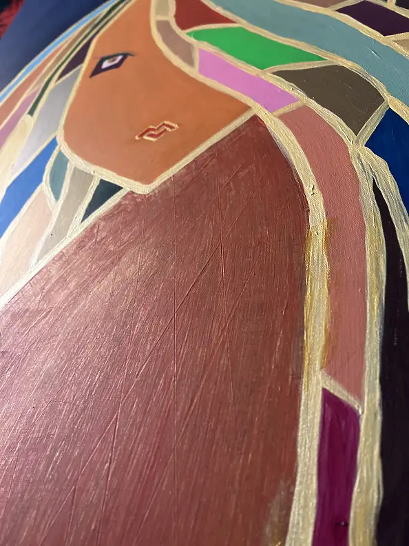 eL Moccko, El silencio de un solo ojo, Obraz akrylowy - płótno, 80 x 110