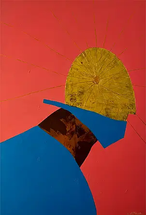 eL Moccko, El tercer ojo, Gwasz , Obraz akrylowy - płótno, 90 x 130