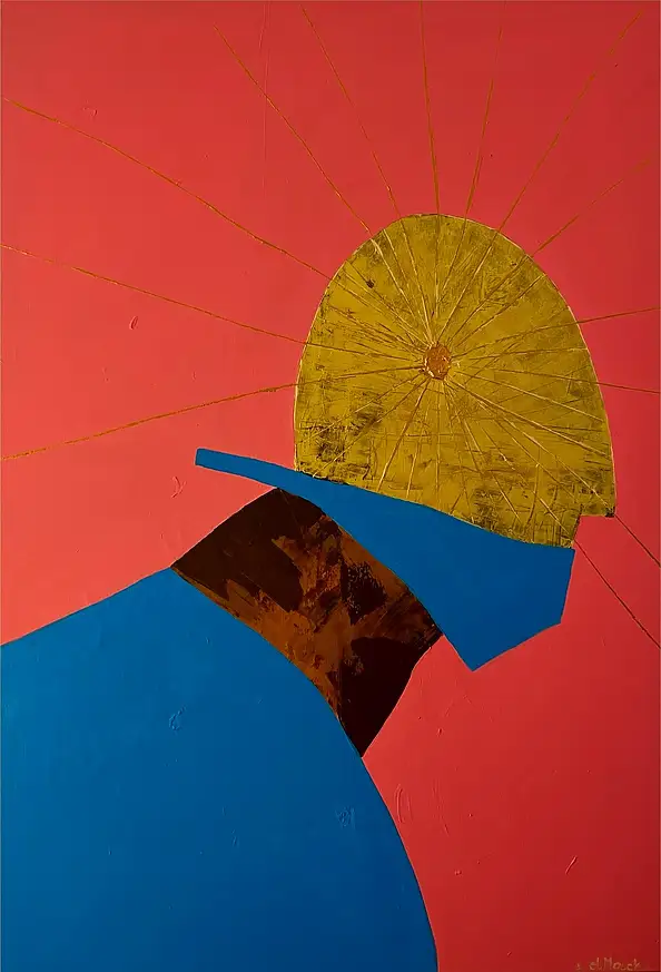 eL Moccko, El tercer ojo, Gwasz , Obraz akrylowy - płótno, 90 x 130