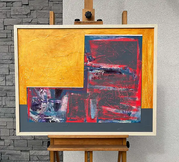 Piotr Kukla Qkla, "Eletrownia" akryl/płyta, 2021 , Obraz akrylowy - płyta, 88 x 68