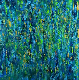 Jacek Siedlec, Smaragdgrüner Traum, Ölbild - Leinwand, 80 x 80