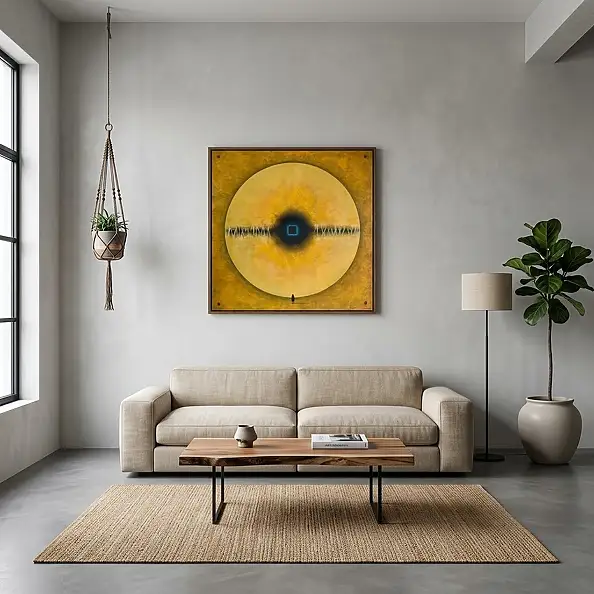 Sebastian Garyantesiewicz, Émission de structure alpha, Peinture acrylique - , 100 x 100