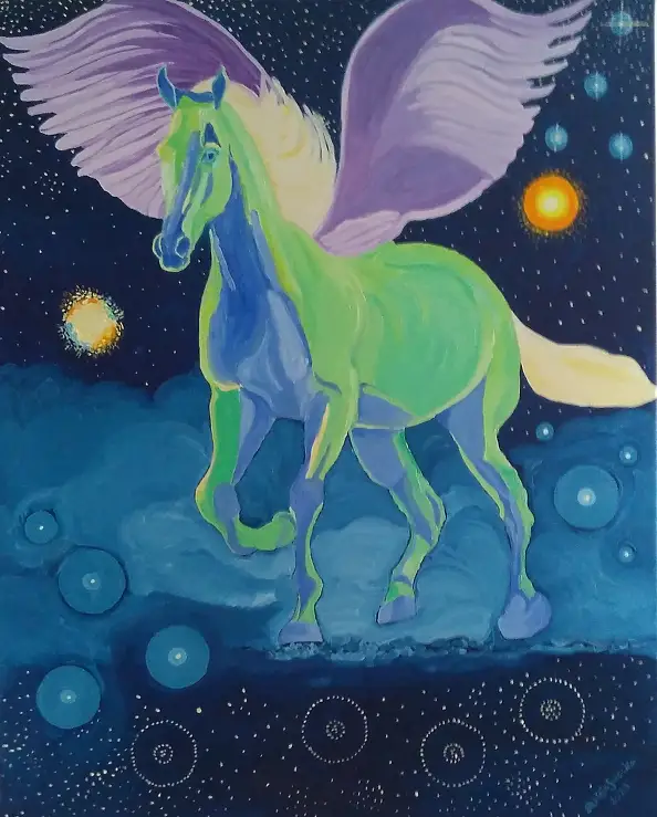 Elżbieta Sulecka, Énigmatique, Peinture à l'huile - toile, 79 x 100