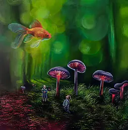 Agata Buczek, Эпистемологический ландшафт, Масляная картина - холст, 100 x 100