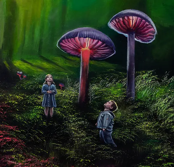 Agata Buczek, paysage épistémologique, Peinture à l'huile - toile, 100 x 100