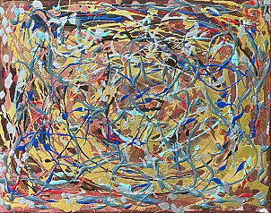 Mariola Świgulska, Flourish and blotts, Acrylic painting - , 50 x 40