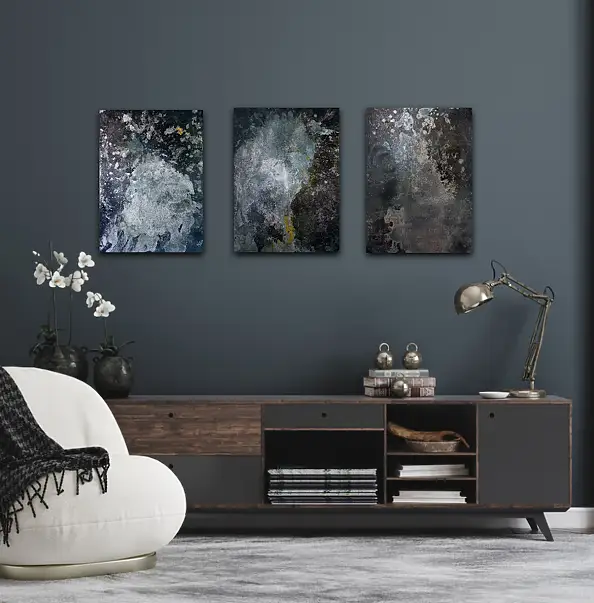 Iwona Jabłońska, Ether, Watercolors, Glaze, Acrylic painting, Oil painting, Mixed media, Tempera - canvas, 40 x 55