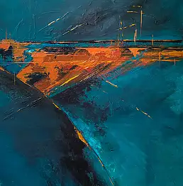 Adrianna Pomykacz, Euforia della materia, Dipinto acrilico - tela, 70 x 100
