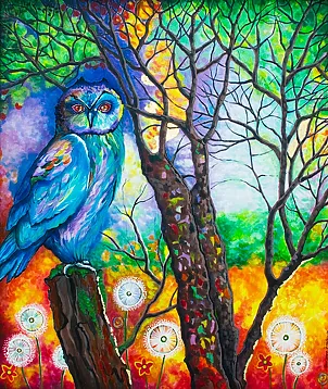 Grazyna Federico - Eule im Wald