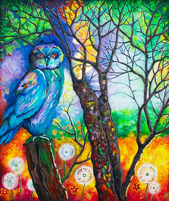 Grazyna Federico - Eule im Wald