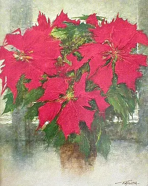 Tadeusz Gazda - Poinsettias in the window