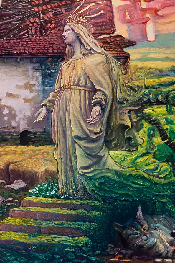 Wojciech Pater, Europa po Wojnie – Część II – Entropia, Obraz olejny - płyta, 125 x 75