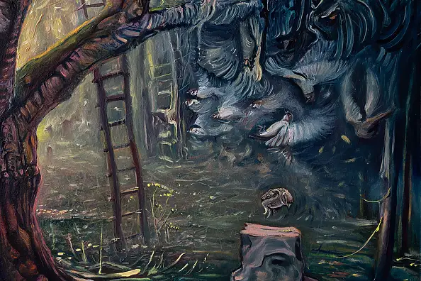 Wojciech Pater, Europa po Wojnie - Część I - Przemienienie, Obraz olejny - płyta, 80 x 60